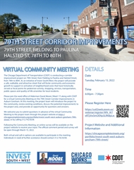 79th Street Corridor Improvement Virtual Community Meeting