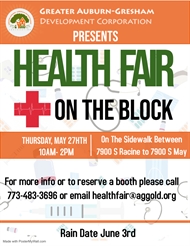 Health Fair on the Block * Rain Date JUNE 3rd, See you there!