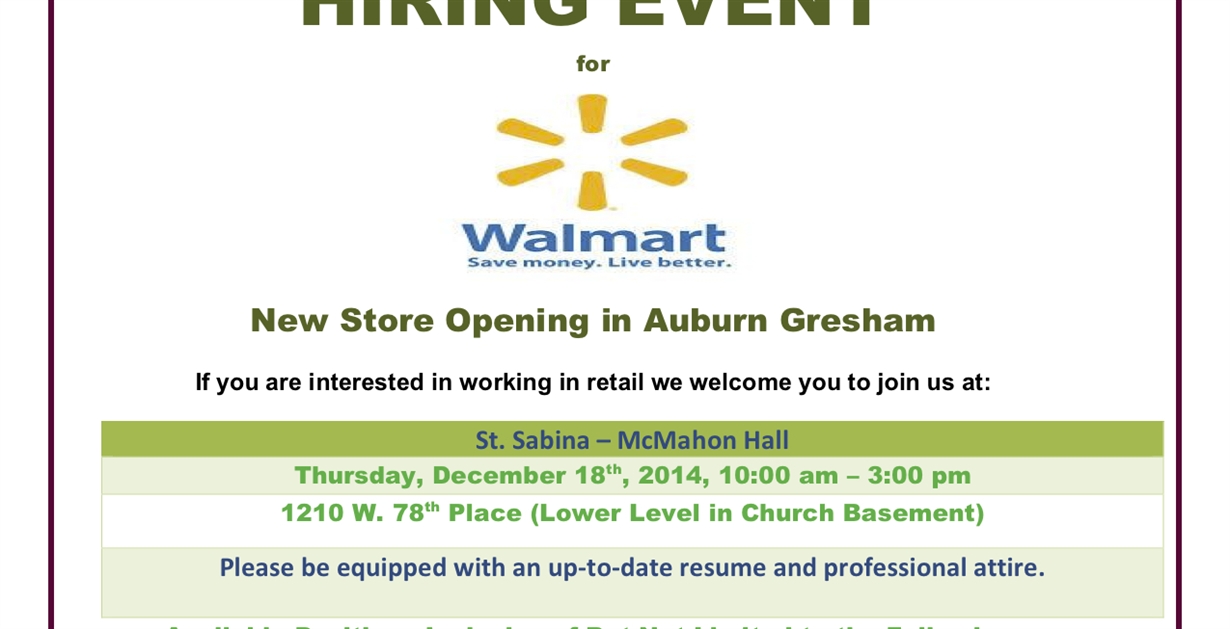 walmart hiring event auburn gresham portal walmart gresham